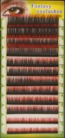 Ресницы шелк StarColor  A-1009 red (полутона)