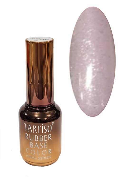 TARTISO RUBBER BASE SILVER SAND-03 Каучуковая база с шиммером, 15мл