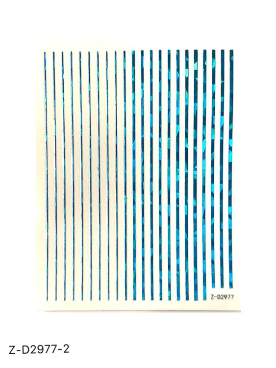 Наклейка  Z-D2977-2 3D нить флуоресцентная, blue