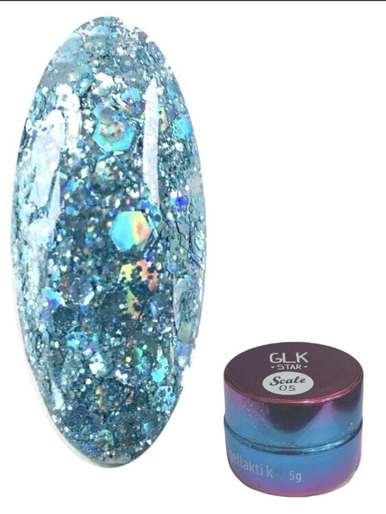 GELLAKTIK PANDORA SCALE №05 БИРЮЗА гель-краска с липким слоем ,7гр