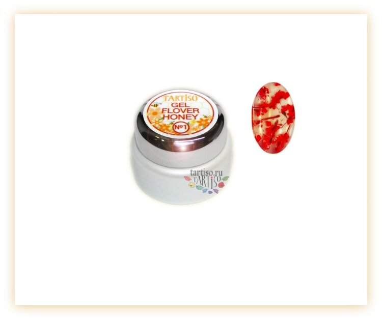 TARTISO FLOWER HONEY №01  КРАСНЫЙ Гель цветной Тартисо 7гр (с сухоцветам)