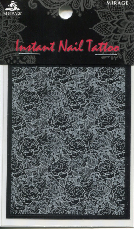 NTW-20 Наклейка Instant Nail Tattoo сетка кружево Mirage