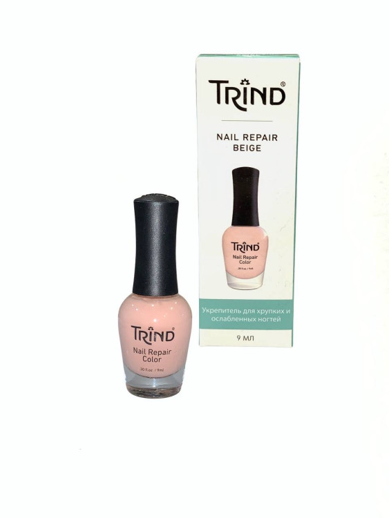 TRIND Nail repair color Treatments BEIGE Укрепитель для ногтей бежевый, 9мл